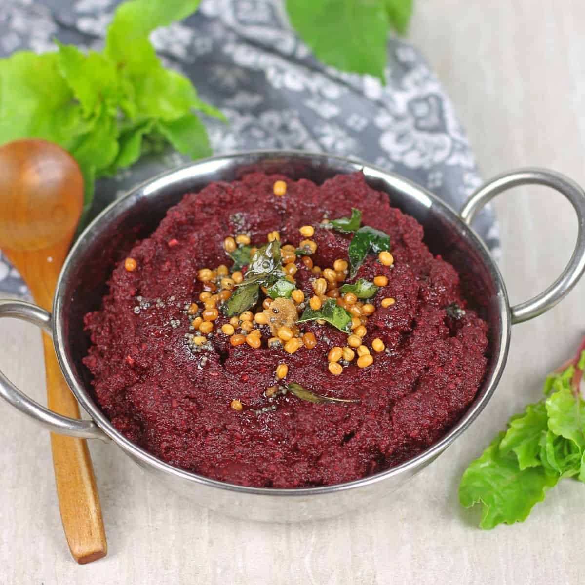 https://www.theyummypalate.com/wp-content/uploads/2022/01/Beetroot-and-Beet-green-thogayal_1200x1200.jpg